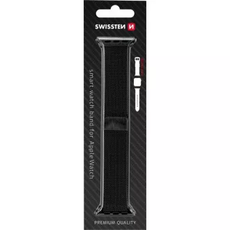 BAND APP.W.KNITTED 38-40 mm BK SWISSTEN BAND APP.W.KNITTED 38-40 mm BK SWISSTEN