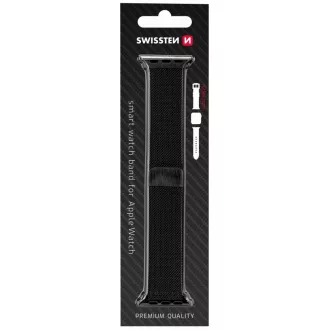BAND APP.W.KNITTED 42-44 mm BK SWISSTEN BAND APP.W.KNITTED 42-44 mm BK SWISSTEN