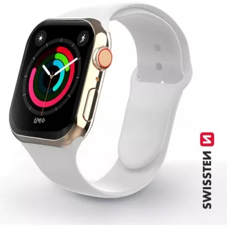 BAND APP.W.SILIKON.42-44mm WH SWISSTEN