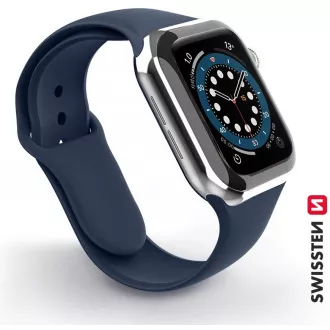 BAND APP.W.SILIKON.42-44mm BLUE SWISSTEN