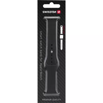BAND APP.W.SILIKON. 42-44mm BK SWISSTEN