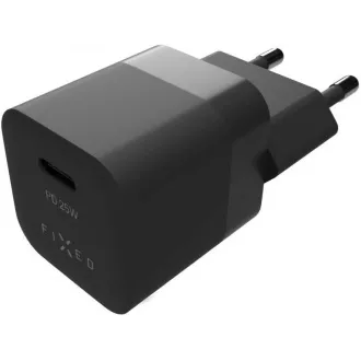 Mini adapter,USB-C, 25W, černý FIXED