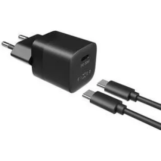 Mini adapter,USB-C,kabel,30W,černý FIXED