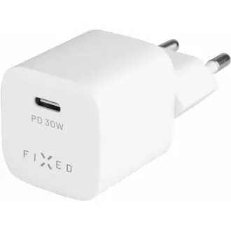Mini adapter,USB-C, 30W, bílý FIXED