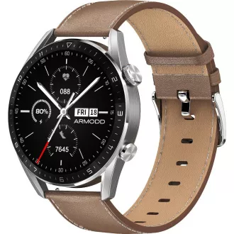 Silentwatch 5 Pro stříbrná/kůže ARMODD