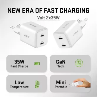 YAC G35D VOLT Nabíječka 2x18W GaNYENKEE YAC G35D VOLT Nabíječka 2x18W GaNYENKEE