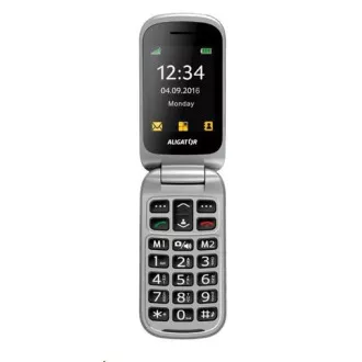 Aligator V650 Senior, černá-stříbrná + nabíjecí stojánek