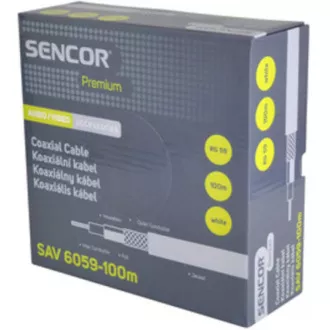 SAV 6059-100m Koax. kabel RG-59 SENCOR