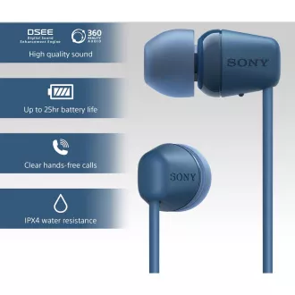 WIC100L.CE7 modrá BT sluchátka Sony