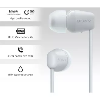 WIC100W.CE7 bílá BT slluchátka Sony