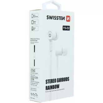 EARBUDS RAINBOW YS-D2 BÍLÁ SWISSTEN EARBUDS RAINBOW YS-D2 BÍLÁ SWISSTEN