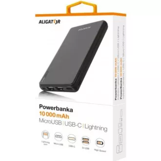 Powerbanka 10000mAh 3v1 ALIGATOR Powerbanka 10000mAh 3v1 ALIGATOR