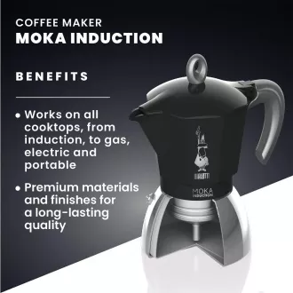 INDUKCE ČERNÁ 2P. MOKA KONVIČKA BIALETTI