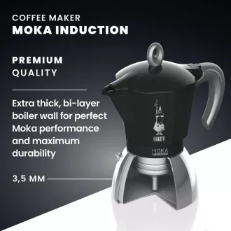 INDUKCE ČERNÁ 2P. MOKA KONVIČKA BIALETTI