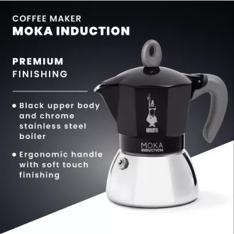 INDUKCE ČERNÁ 2P. MOKA KONVIČKA BIALETTI