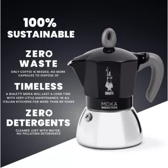 INDUKCE ČERNÁ 2P. MOKA KONVIČKA BIALETTI