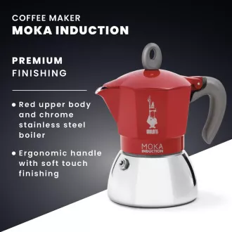 INDUKCE ČERV. 4P. MOKA KONVIČKA BIALETTI