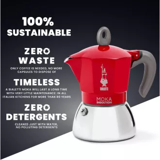 INDUKCE ČERV. 4P. MOKA KONVIČKA BIALETTI