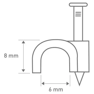 RCC 6 kabel. příchytka 6mm 40ks RETLUX