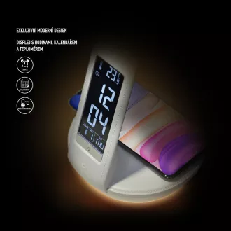 RTL 203 stm.LED lamp.bílá Qi 6W RETLUX