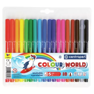 Popisovač Centropen 7550/18 18 barev válcový hrot 1mm