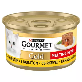 GOURMET Gold 85g Melting heart - paštika s omáčkou uvnitř, s kuřetem