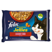 FELIX Sensations Jellies Multipack 4x85g s hovězím a kuřetem v och. želé