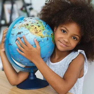 Alaysky Globe 25 cm Zoogeografický glóbus pro předškolní děti, popisky v angličtině