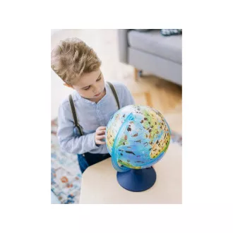 Alaysky Globe 32 cm Zoogeografický bezkabelový glóbus pro děti s LED podsvícením