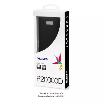 ADATA PowerBank P20000D - externí baterie pro mobil/tablet 20000mAh, 2, 1A, bílá ADATA PowerBank P20000D - externí baterie pro mobil/tablet 20000mAh, 2, 1A, bílá