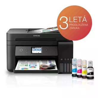 EPSON tiskárna ink EcoTank L6190, 4v1, A4, 33ppm, Ethernet, Wi-Fi (Direct), Duplex, LCD, ADF