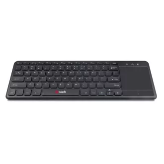 C-TECH klávesnice WLTK-01, bezdrátová s touchpadem, černá, USB