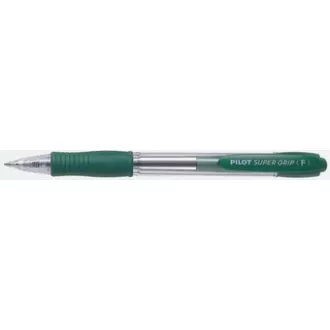Kuličkové pero Pilot super grip 0,7mm zelené tělo čiré / náplň 2110