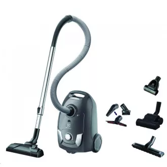 Electrolux Easy Go EEG44IGM sáčkový vysavač, 750 W, omyvatelný filtr, regulace výkonu, teleskopická trubice, šedý