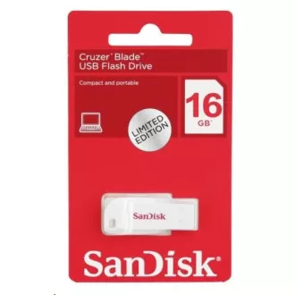 SanDisk Flash Disk 16GB Cruzer Blade, USB 2.0, bílá
