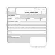 Tiskopis NEM. Registrační list 14x15cm samopropis 2x50 listů DITIS