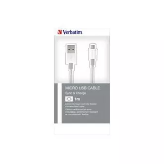 VERBATIM kabel Mirco B USB Cable Sync & Charge 100cm Silver 48862 O2 polep