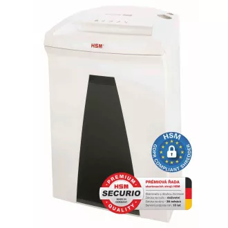 HSM skartovač Securio B24 (řez: Kombinovaný 4, 5x30mm | vstup: 240mm | DIN: P-4 (3) | papír, sponky, plast. karty, CD) HSM skartovač Securio B24 (řez: Kombinovaný 4, 5x30mm | vstup: 240mm | DIN: P-4 (3) | papír, sponky, plast. karty, CD)