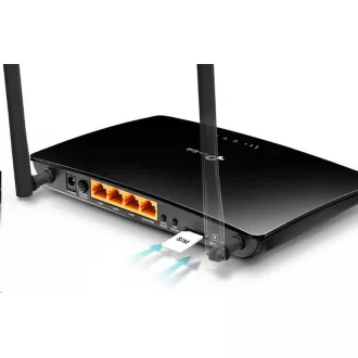 TP-Link Archer MR400 OneMesh WiFi5 router (AC1200, 4G LTE, 2, 4GHz/5GHz, 3x100Mb/s LAN, 1x100Mb/s LAN/WAN, 1xmicroSIM)