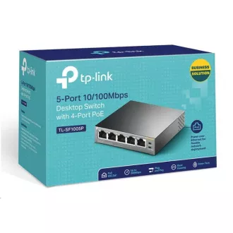 TP-Link switch TL-SF1005P (5x100Mb/s, 4xPoE+, 67W, fanless) TP-Link switch TL-SF1005P (5x100Mb/s, 4xPoE+, 67W, fanless)