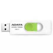 ADATA Flash Disk 128GB UV320, USB 3.1 Dash Drive, bílá/zelená