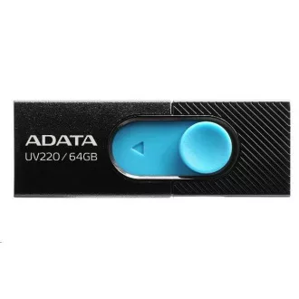 ADATA Flash Disk 16GB UV220, USB 2.0 Dash Drive, černá/modrá ADATA Flash Disk 16GB UV220, USB 2.0 Dash Drive, černá/modrá