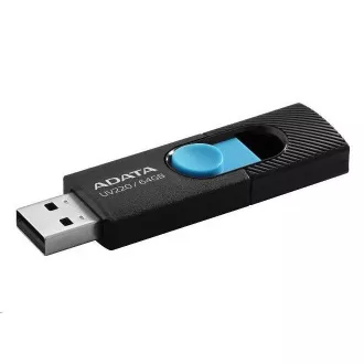ADATA Flash Disk 32GB UV220, USB 2.0 Dash Drive, černá/modrá ADATA Flash Disk 32GB UV220, USB 2.0 Dash Drive, černá/modrá
