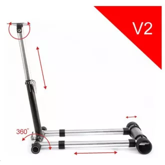 Wheel Stand Pro, stojan na volant a pedály pro Thrustmaster SPIDER, T80/T100, T150, F458/F430, červený