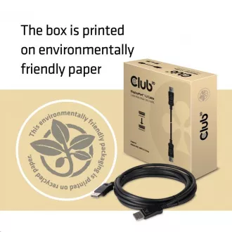 Club3D Kabel certifikovaný DisplayPort 1.2, 4K60Hz UHD (M/M), 3m, 30 AWG
