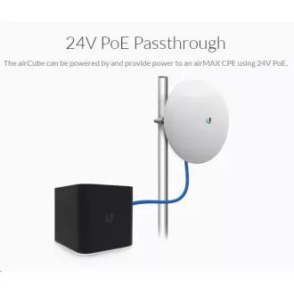 UBNT airCube ISP [router/AP 2.4GHz 802.11n, 2x2MIMO, 300Mbps, 4x10/100Mbps Ethernet, PoE passthrough]