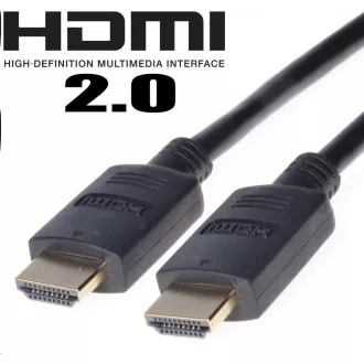 PremiumCord HDMI 2.0 High Speed + Ethernet kabel, zlacené konektory, 3m