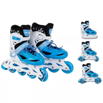 Kolečkové brusle 4v1 Enero KIDS - modro-bílé, 34-37 Kolečkové brusle 4v1 Enero KIDS - modro-bílé, 34-37