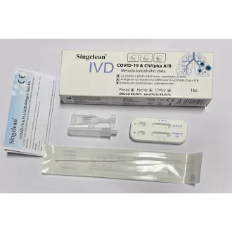 Antigenní test Singclean COVID-19 & Chřipka A/B - výtěr z nosu - 1 ks Antigenní test Singclean COVID-19 & Chřipka A/B - výtěr z nosu - 1 ks