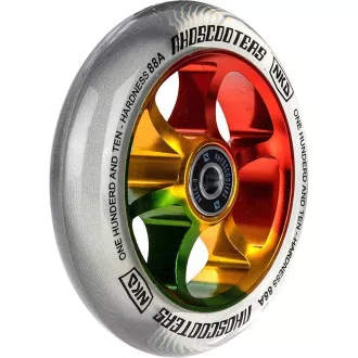Kolečka na koloběžku NKD Rally Stunt 2ks, 110 mm, stříbrné